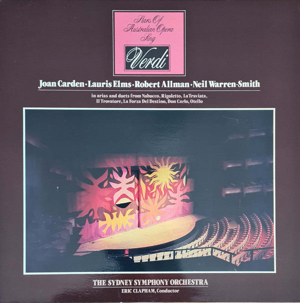 Verdi* • The Sydney Symphony Orchestra*, Eric Clapham, Joan Carden, Lauris Elms, Robert Allman, Neil Warren-Smith : Stars Of The Australian Opera Sing Verdi (LP, Gat)