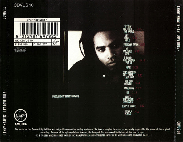 Lenny Kravitz : Let Love Rule (CD, Album, RE, EMI)