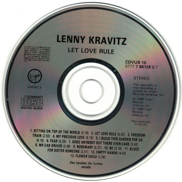 Lenny Kravitz : Let Love Rule (CD, Album, RE, EMI)