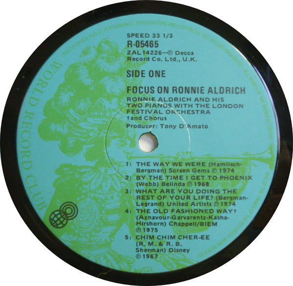 Ronnie Aldrich And His Two Pianos* With The London Festival Orchestra And Chorus* : Focus On Ronnie Aldrich (2xLP, Comp, Club)