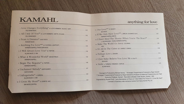 Kamahl : Anything For Love (CD, Album)