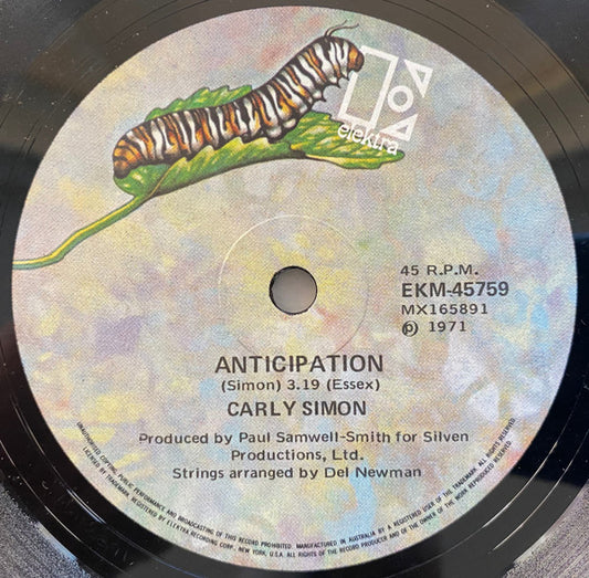 Carly Simon : Anticipation  (7", Single)