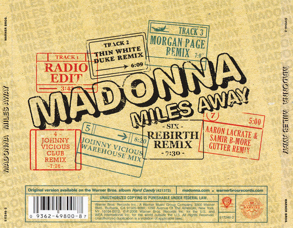 Madonna : Miles Away (CD, Maxi)
