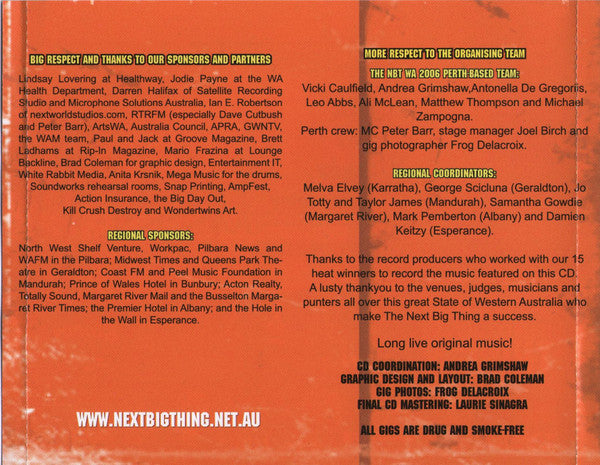 Various : The Next Big Thing WA 2006 Volume 10 (CD, Comp, Promo + DVD, Comp, Promo)