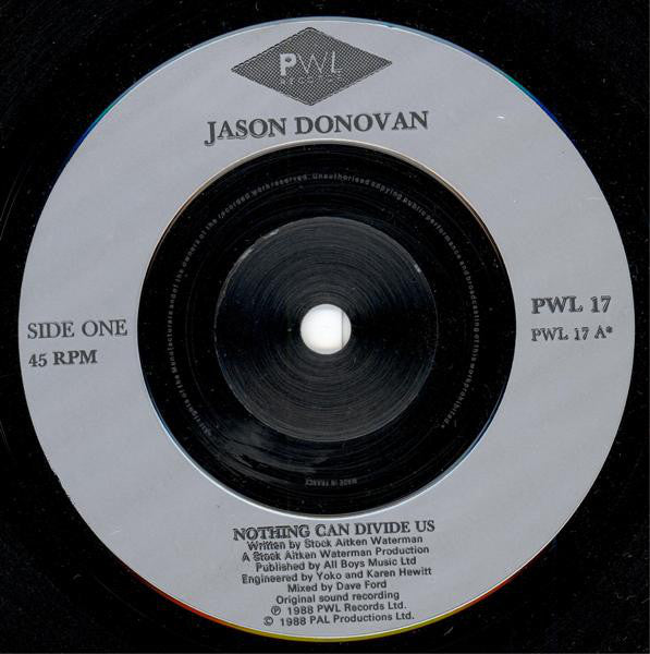 Jason Donovan : Nothing Can Divide Us (7", Single)