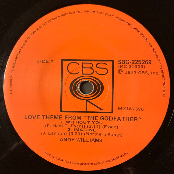 Andy Williams : Love Theme From "The Godfather“ (7", EP)
