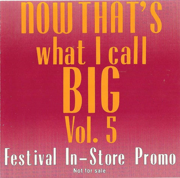Various : Now That's What I Call Big Vol. 5 (CD, Comp, Promo)