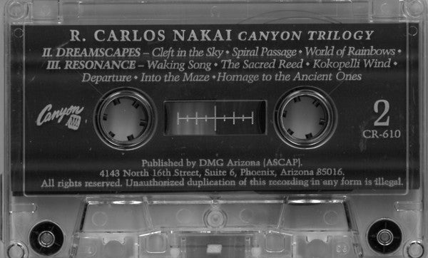 R. Carlos Nakai : Canyon Trilogy (Native American Flute Music) (Cass, Album, Cle)