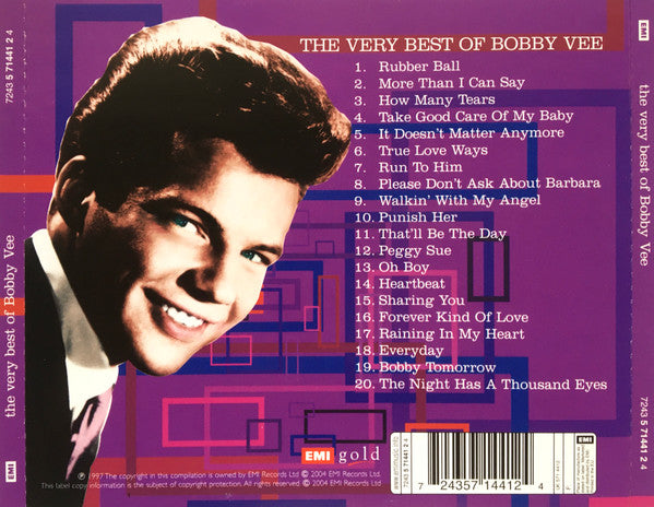 Bobby Vee : The Very Best Of Bobby Vee (CD, Comp, RE)