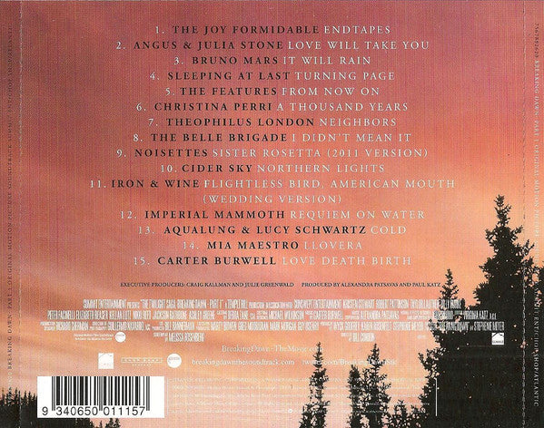 Various : The Twilight Saga: Breaking Dawn, Part 1 (Original Motion Picture Soundtrack) (CD, Album, Comp)