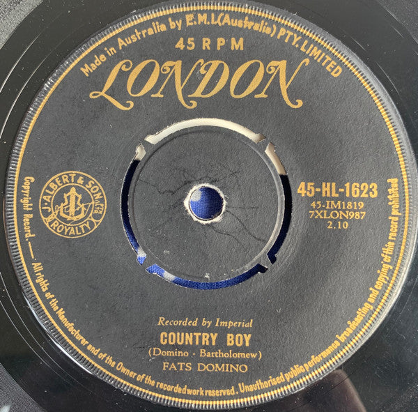 Fats Domino : Country Boy / If You Need Me (7")