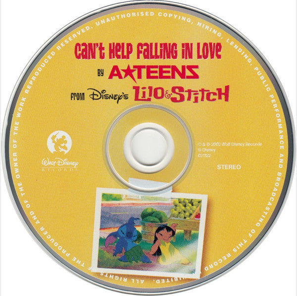A*Teens : Can't Help Falling In Love (CD, Single)