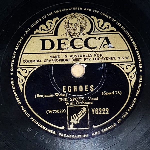 The Ink Spots : Echoes / Bewildered (Shellac, 10")