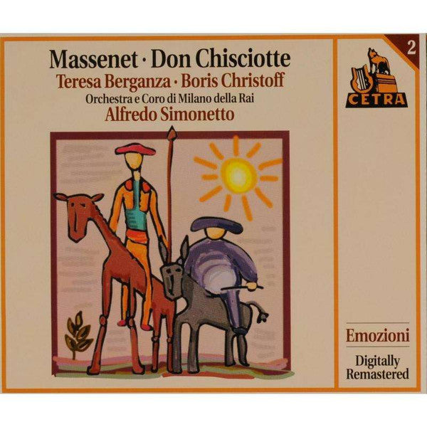 Massenet* - Teresa Berganza • Boris Christoff • Orchestra* E Coro Di Milano Della RAI • Alfredo Simonetto : Don Chisciotte (2xCD, Album, RE, RM)