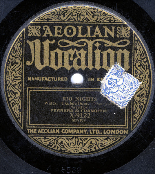 Ferera And Franchini : Rio Nights / Lalawana Lullaby (Shellac, 10")