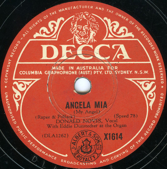 Donald Novis : Angela Mia (My Angel) / Charmaine! (Shellac, 10")