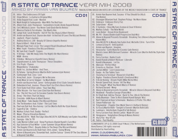Armin van Buuren : A State Of Trance Year Mix 2008 (2xCD, Mixed)