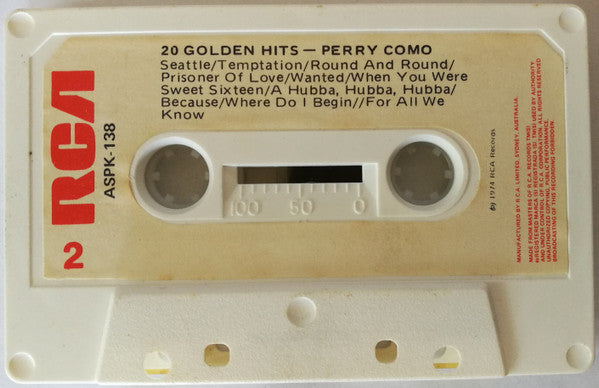 Perry Como : 20 Golden Hits (Cass, Comp)