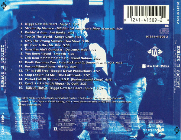 Various : Menace II Society (The Original Motion Picture Soundtrack) (CD, Comp, RE)