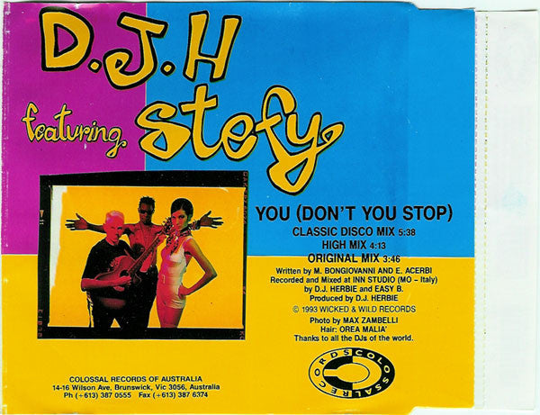 DJ H. Feat. Stefy : You (Don't You Stop) (CD, Maxi)