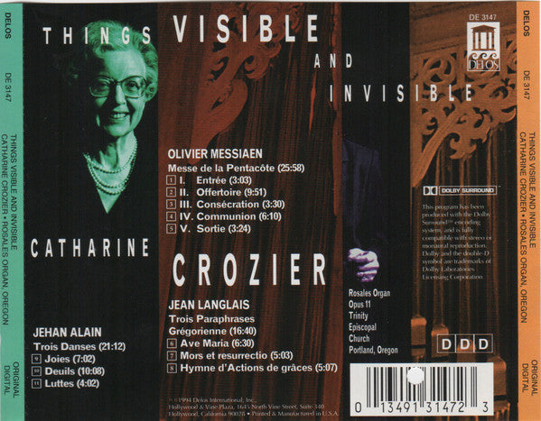 Catharine Crozier : Things Visible And Invisible (CD)