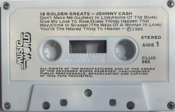 Johnny Cash : 16 Golden Greats (Cass, Comp)