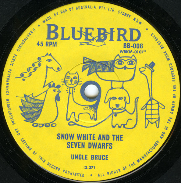 Uncle Bruce : Snow White And The Seven Dwarfs (7", Yel)