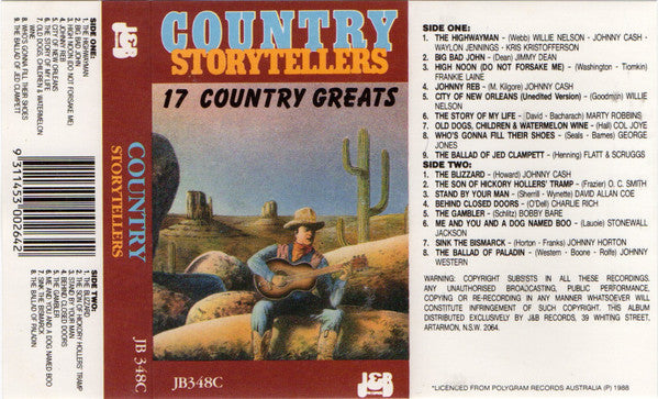 Various : Country Storytellers (17 Country Greats) (Cass, Comp)