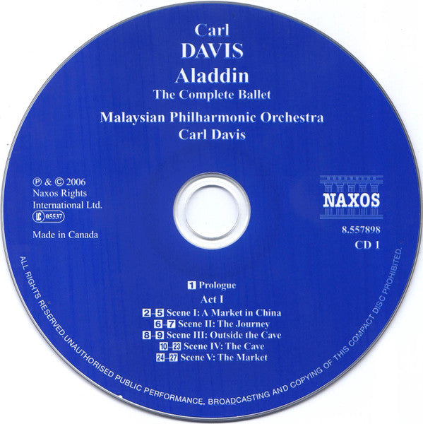 Carl Davis (5), Malaysian Philharmonic Orchestra : Aladdin (2xCD, Album)