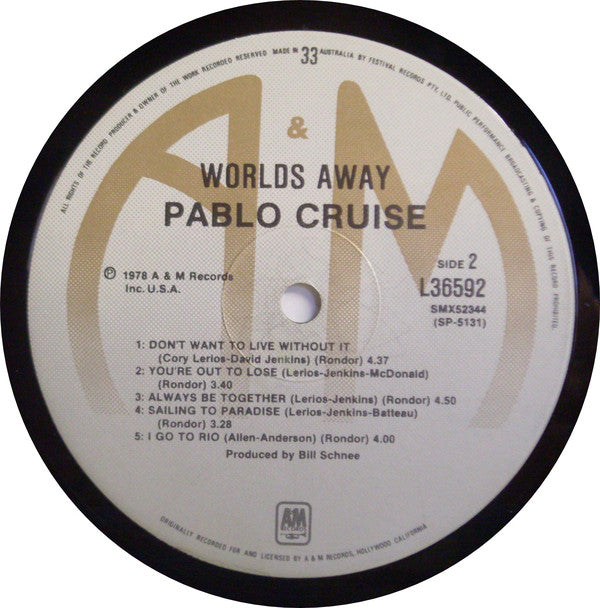 Pablo Cruise : Worlds Away (LP, Album)