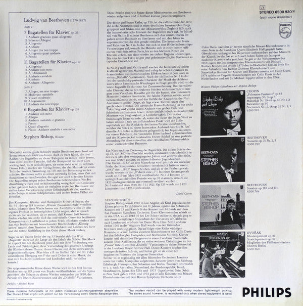 Beethoven* – Stephen Bishop (3) : Bagatellen op.33, 119 Und 126 (LP)