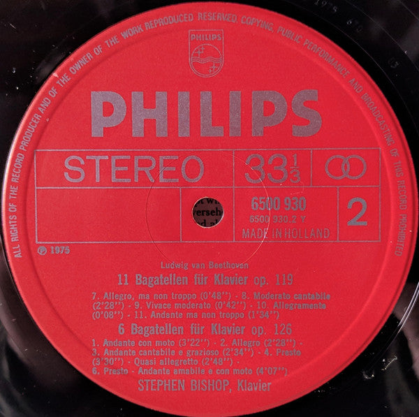 Beethoven* – Stephen Bishop (3) : Bagatellen op.33, 119 Und 126 (LP)