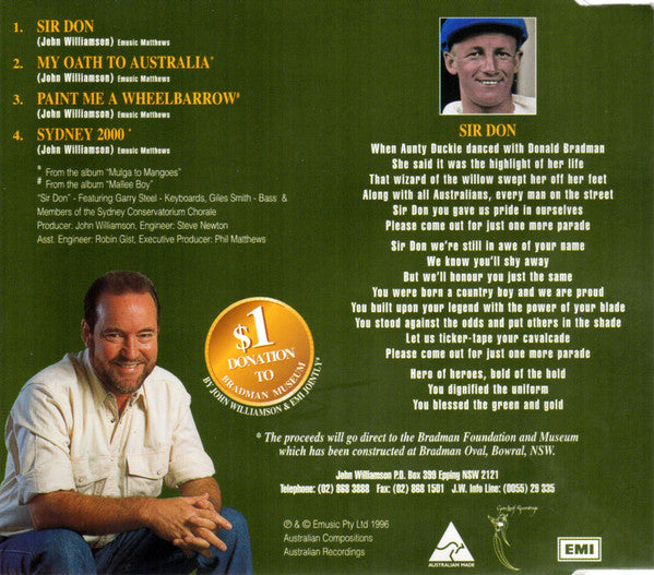 John Williamson : Sir Don (CD, Maxi)