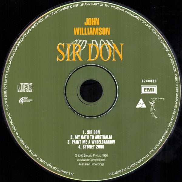 John Williamson : Sir Don (CD, Maxi)