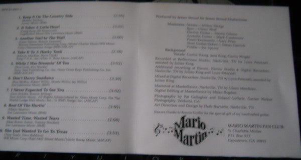 Mario Martin (5) : Keep It On The Country Side (CD, Album)