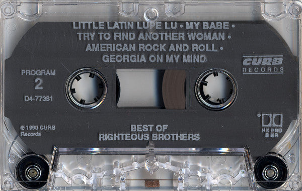 The Righteous Brothers : Best Of Righteous Brothers (Cass, Comp, Dol)