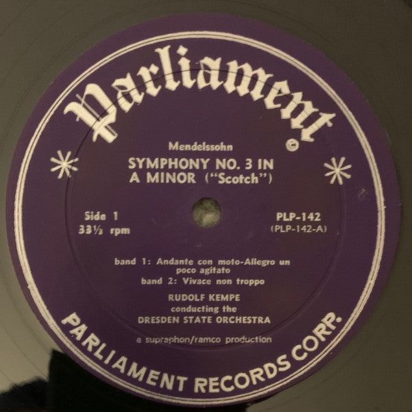 Mendelssohn*, Dresden State Orchestra*, Rudolf Kempe : Symphony No. 3 In A Minor ("Scotch") (LP, Album, Mono)
