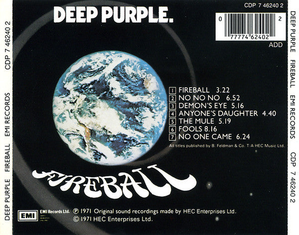 Deep Purple : Fireball (CD, Album, RE)