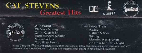 Cat Stevens : Greatest Hits (Cass, Comp, RE)