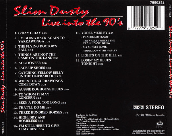 Slim Dusty : Live Into The 90s (CD, RE)