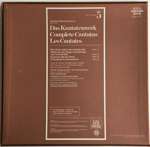 Bach* : Kantatenwerk · Complete Cantatas | BWV 17-20 | 5 (2xLP + Box)