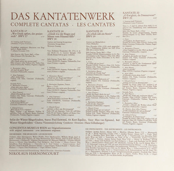 Bach* : Kantatenwerk · Complete Cantatas | BWV 17-20 | 5 (2xLP + Box)