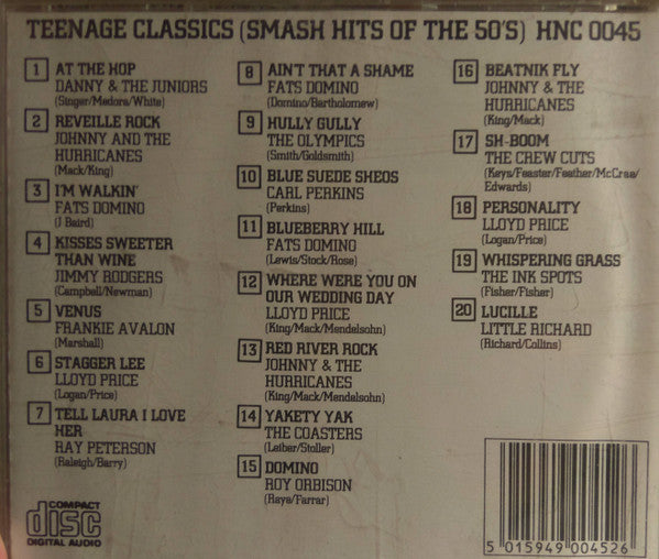Various : Teenage Classics (Smash Hits Of The 50's) (CD, Comp)