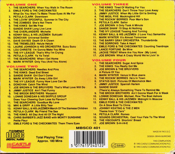 Various : Hits Of The 60's (4xCD, Comp, RE + Box)