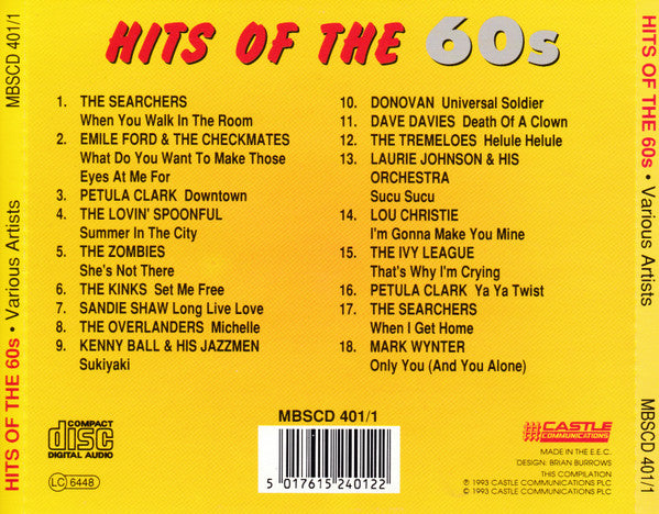 Various : Hits Of The 60's (4xCD, Comp, RE + Box)