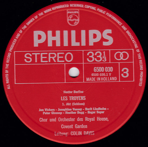 Berlioz* - Vickers*, Veasey*, Lindholm*, Royal Opera House Covent Garden Orchestra* & Chorus*, Colin Davis* : Les Troyens (5xLP + Box, Album)