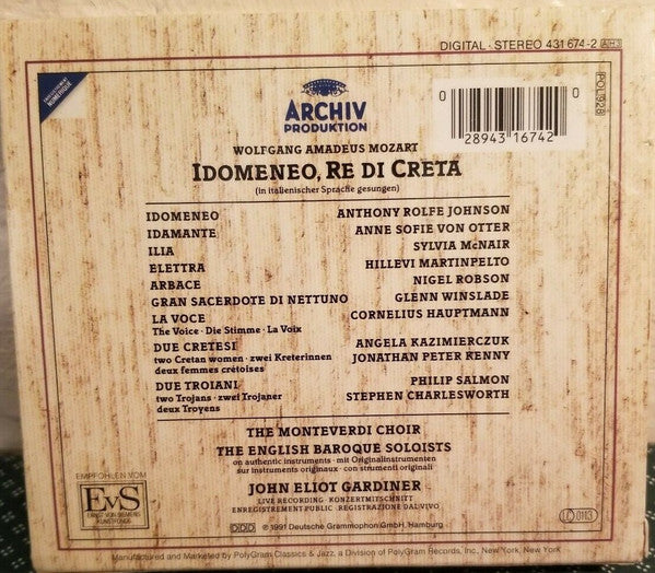 Mozart* - John Eliot Gardiner : Idomeneo (3xCD, Album + Box, Sli)