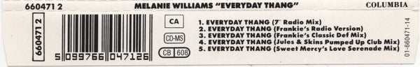 Melanie Williams : Everyday Thang (CD, Maxi)