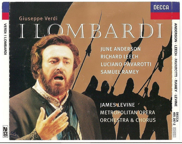 Giuseppe Verdi - June Anderson, Richard Leech (2), Luciano Pavarotti, Samuel Ramey, Metropolitan Opera Orchestra* &  Chorus*, James Levine (2) : I Lombardi (2xCD, Album + Box, Sli)