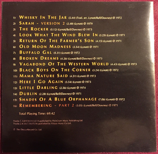 Thin Lizzy : Whisky In The Jar (CD, Album, Comp)